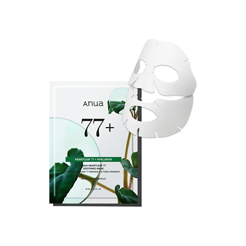 Anua Heartleaf 77% Soothing Sheet Mask 25 ml – Nemlendirici, Sebum Dengeleyici & Yatıştırıcı Kağıt Maske