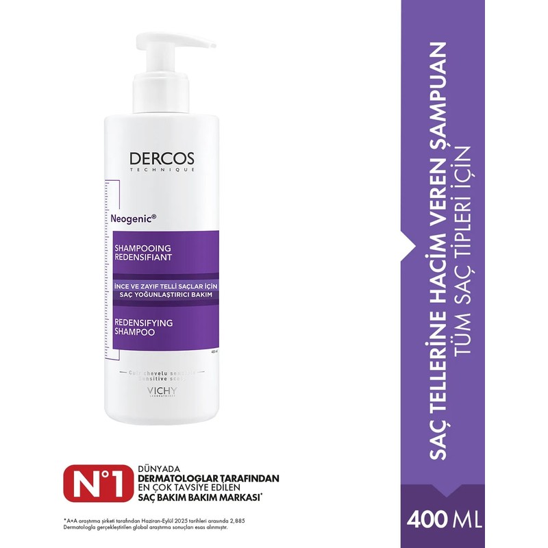 Vichy Dercos Neogenic Yoğunlaştırıcı Şampuan 400 ml