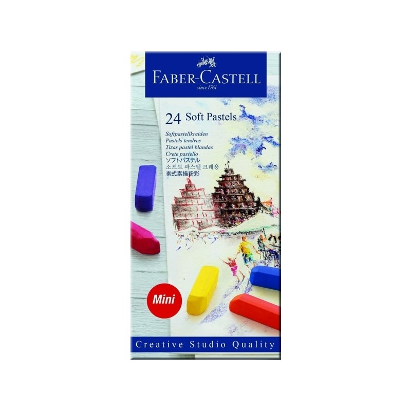 Faber-Castell Creative Studio Toz (Soft) Pastel Boya 24 Renk Yarım Boy
