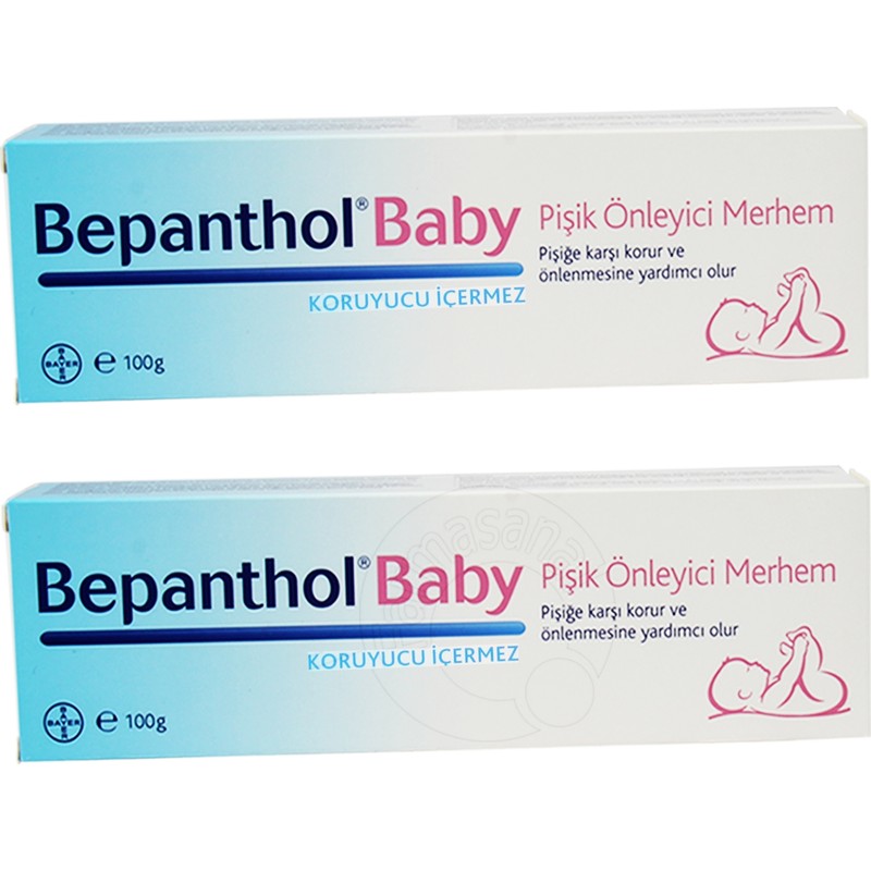 Bepanthol Baby Pişik Kremi 2 x 100 gr Şeffaf Tüp ile Cilt Koruma ve Nemlendirme