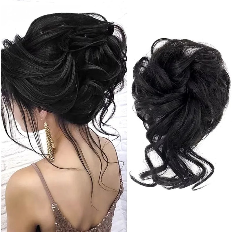 TeknoKapsül Lı Lastikli Kuyruklu Topuz Toka / Siyah