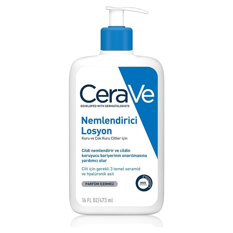 CeraVe Nemlendirici Losyon 473 Ml Kuru Ve Çok Kuru Ciltler İçin Etkili Nemlendirme Sağlar