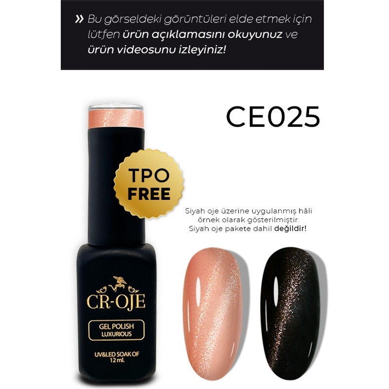 Cr-Oje Kalıcı Oje 7d Cat Eye - 025 Turuncu 12 ml