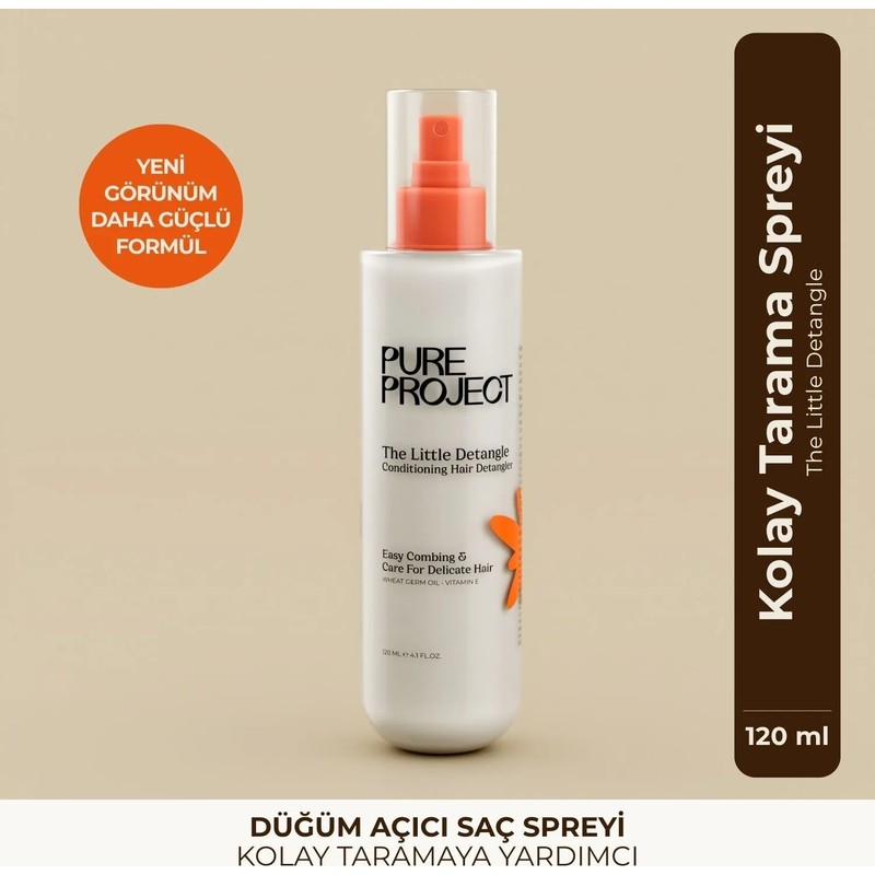 Pure Project Little Pure Project Conditioning Hair Detangler Saç Bakımı Amonyaksız 1 Renkli Vitaminli Kolay Tarama Spreyi 150 ml