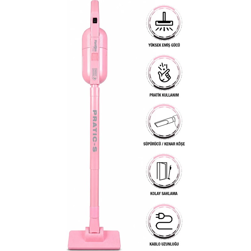 Fantom P 1200 Pratic Süpürge 500 W Pembe - En Uygun Fiyatlarla Piinti'de