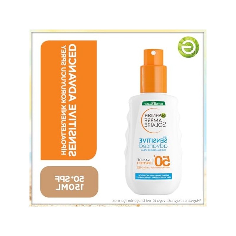 Cenker Garnier Ambre Solaire Sensitive Advanced Güneş Koruyucu Sprey GKF50+ 200 ml