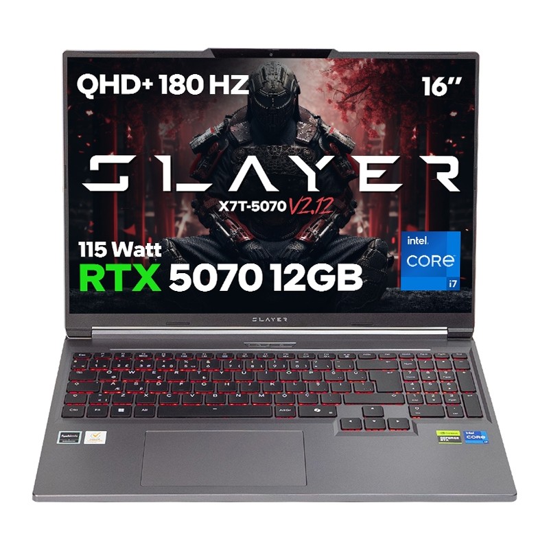Game Garaj Slayer X7T-5070 V2.12 C2 Intel Core i7 14650HX 32GB 1TB SSD RTX5070 16" 180Hz Qhd+ IPS Freedos Gaming Laptop - En Uygun Fiyatlarla Piinti'de