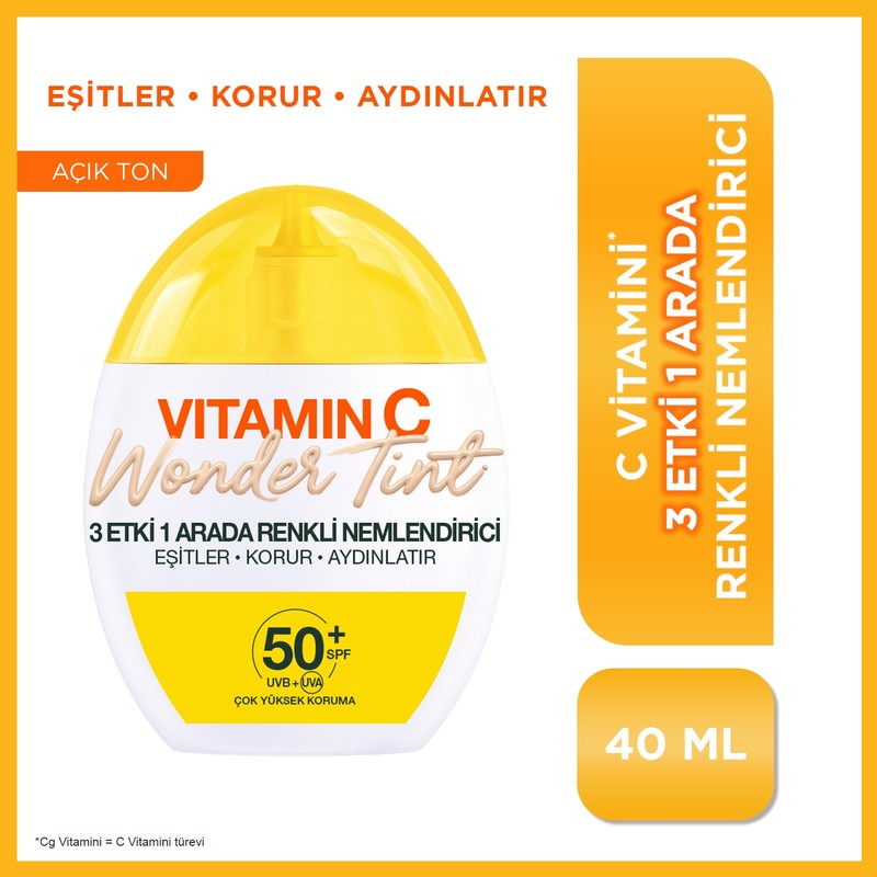 Garnier C Vitamini 40 ml Renkli Nemlendirici Tüm Cilt Tipleri İçin Nemlendirici Etki ve SPF 50