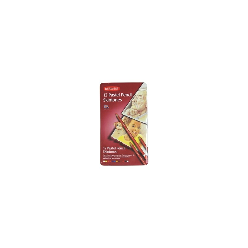 Derwent Pastel Pencil Skıntone 12'Li Teneke Kutu (Ten Renkleri İçerir) Dw2300563