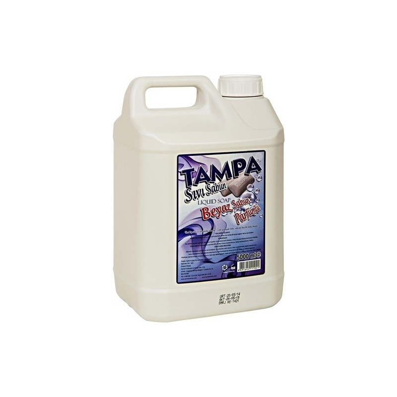 Tampa Beyaz Sabun Kokulu Sıvı Sabun 5 Litre Besleyici ve Güçlendirici Özellikli Temizleyici