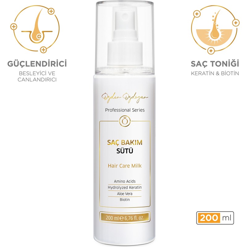 Özden Özdoğan Güçlendirici Saç Bakım Sütü 200 ml Keratin & Biotin İçeren Yumuşatma ve Parlaklık