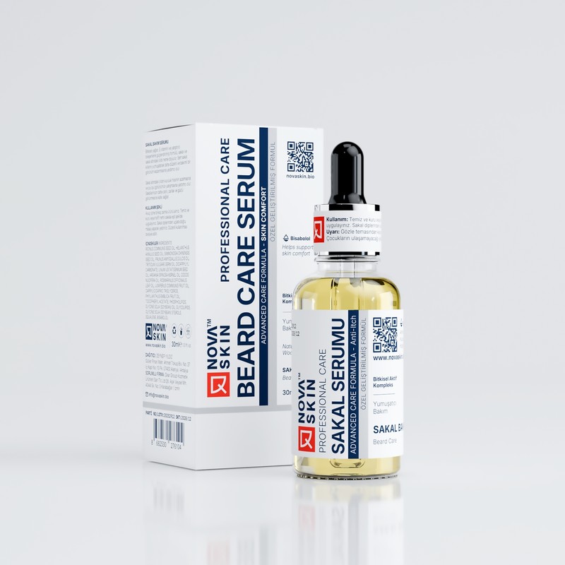 Novaskin Sakal Bakım Serumu - Argan & Biberiye Yağı & Bisabolol 30 ml