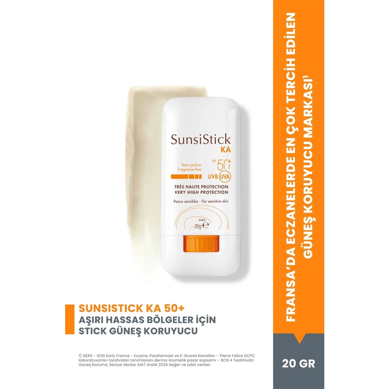 Avene SunsiStick KA SPF 50+ Aşırı Hassas Bölgeler İçin Güneşten Koruyucu Stick 20 gr