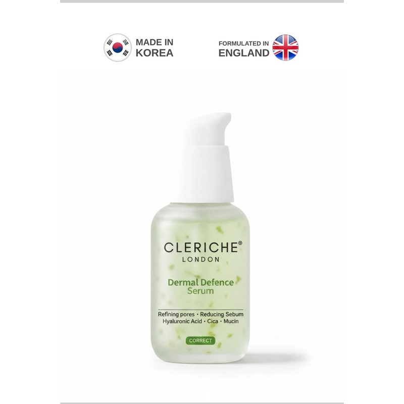 CLERICHE LONDON - Dermal Defence Serum 30ml – 7 Katmanlı Cica - 10 Formda Hyaluronik Asit – Cilt Bariyerini Onarmaya – Sebum Dengelemeye – Kızarıklığı Yatıştırmaya Yardımcı Serum – Made in Korea