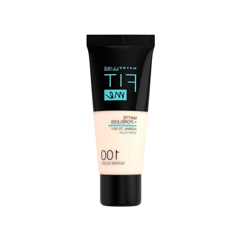 Die Grup Maybelline New York Fit Me Matte+Poreless Fondöten - 100 Warm Ivory (30 Ml)