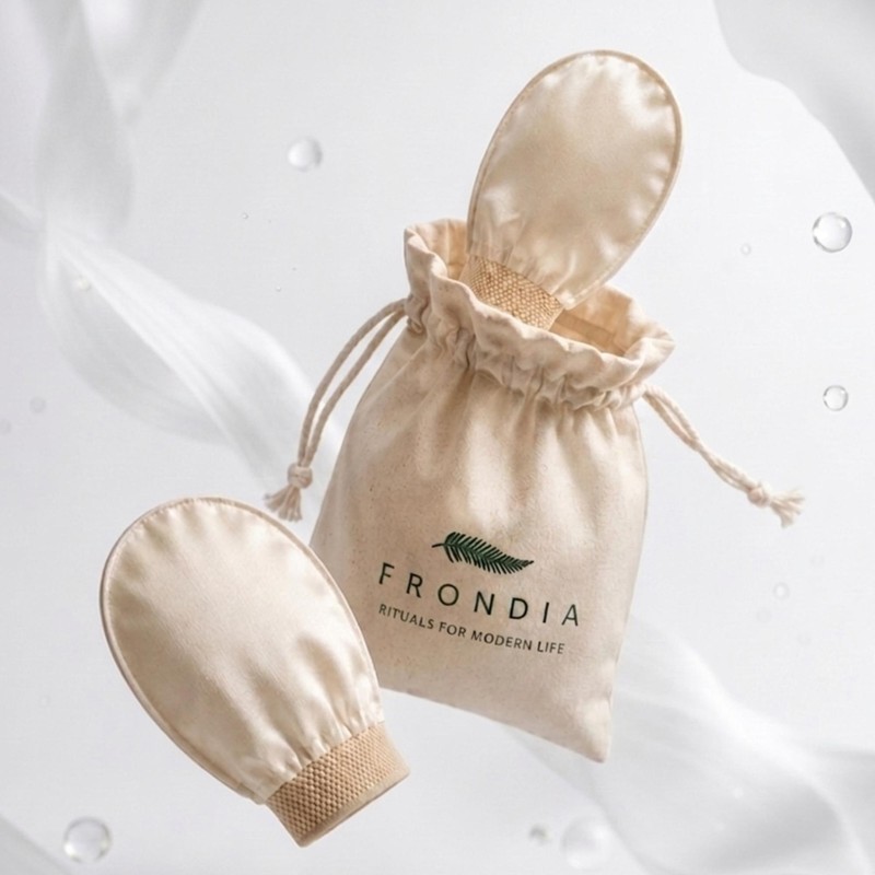 Frondia %100 Saf | İpek Yüz Kesesi (2'li Paket) | Ham Bez Kese Hediyeli | Doğal Peeling, Siyah Nokta & Ölü Deri Temizleyici | Hassas Ciltler İçin Arındırıcı İpek Kese Seti
