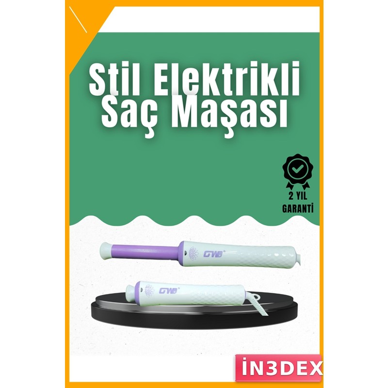 İn3dex 360° Döner Kablo Saç Maşası 32MM Seramik Negatif Iyon
