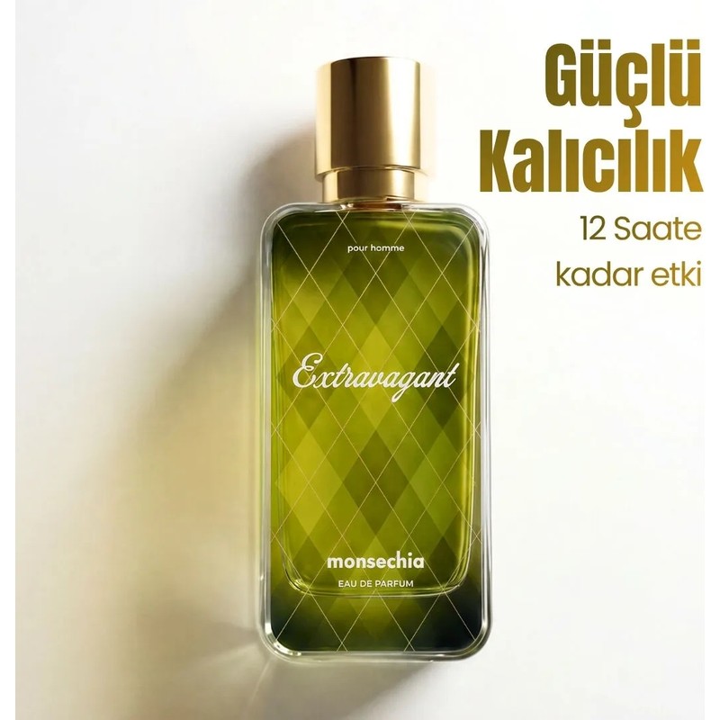 Monsechia Erkek Parfüm - Extravagant Pour Homme EDP 50ml Kalıcı Yoğun Koku