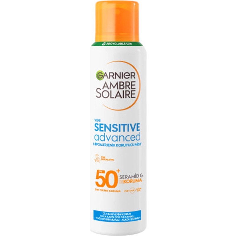 Garnier 2 Adet Garnier Ambre Solaire Sensitive Advanced Hipoalerjenik Spf 50+ Güneş Koruyucu Mist 150 ml