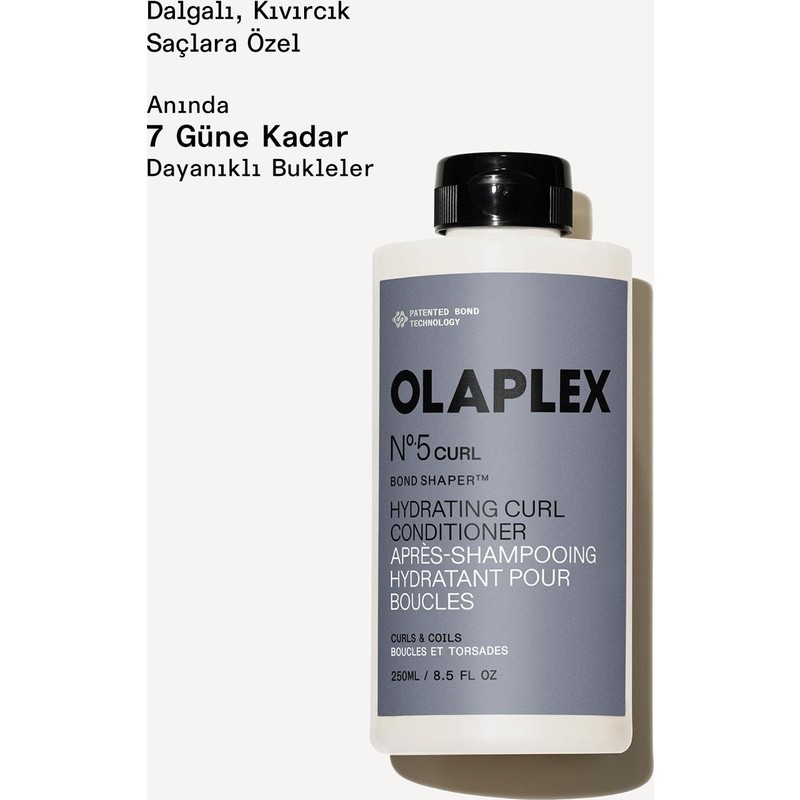 OLAPLEX No.5 Curl Bond Shaper Conditioner - Dalgalı, Kıvırcık Saçlar Için Bukle Belirginleştirici ve Nemlendirici Bakım Kremi
