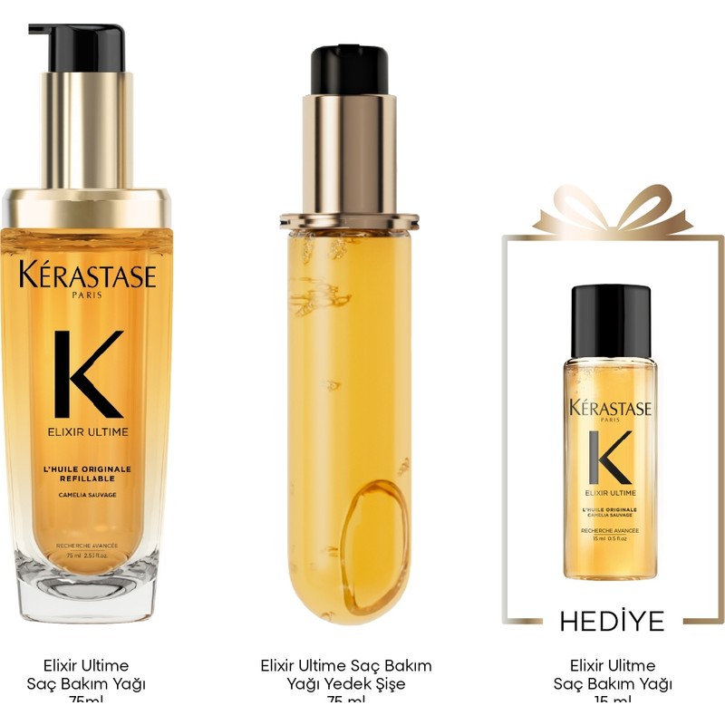 Kerastase Elixir Ultime Saç Bakım Yağı Refill Seti