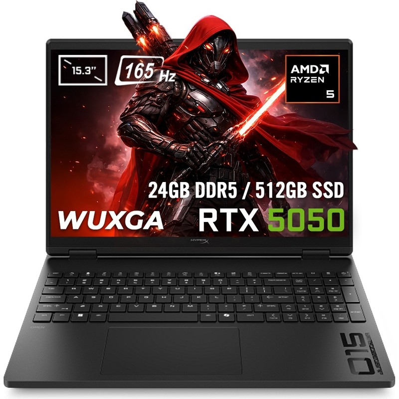 Hp Hyperx Omen 15-GB0011NT Amd Ryzen 5-240 Geforce Rtx 5050 8gb 24GB Ddr5 512GB SSD 15.3 Inç Wuxga 165Hz 6.5ms IPS Freedos Gaming Laptop (D2QW7EA) - Piinti Fiyat Karşılaştırması