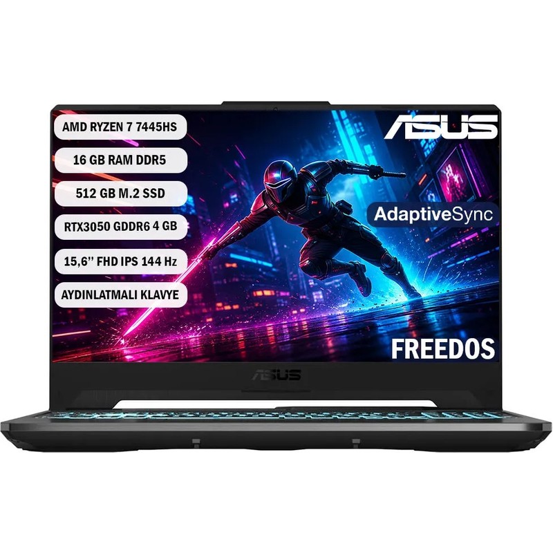 Asus Tuf Gaming A15 Amd Ryzen 7 7445HS 16GB 512GB SSD RTX3050 15.6" Fhd Freedos FA506NCG-HN286 - Piinti Fiyat Karşılaştırması