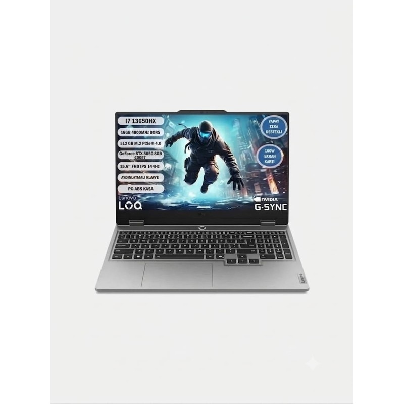 Lenovo Loq 15IRX10 Intel Core I7-13650HX 16GB 512GB SSD 8gb RTX5050 Freedos 15.6" Fhd Taşınabilir Bilgisayar 83JE00JPTR - En Uygun Fiyatlarla Piinti'de