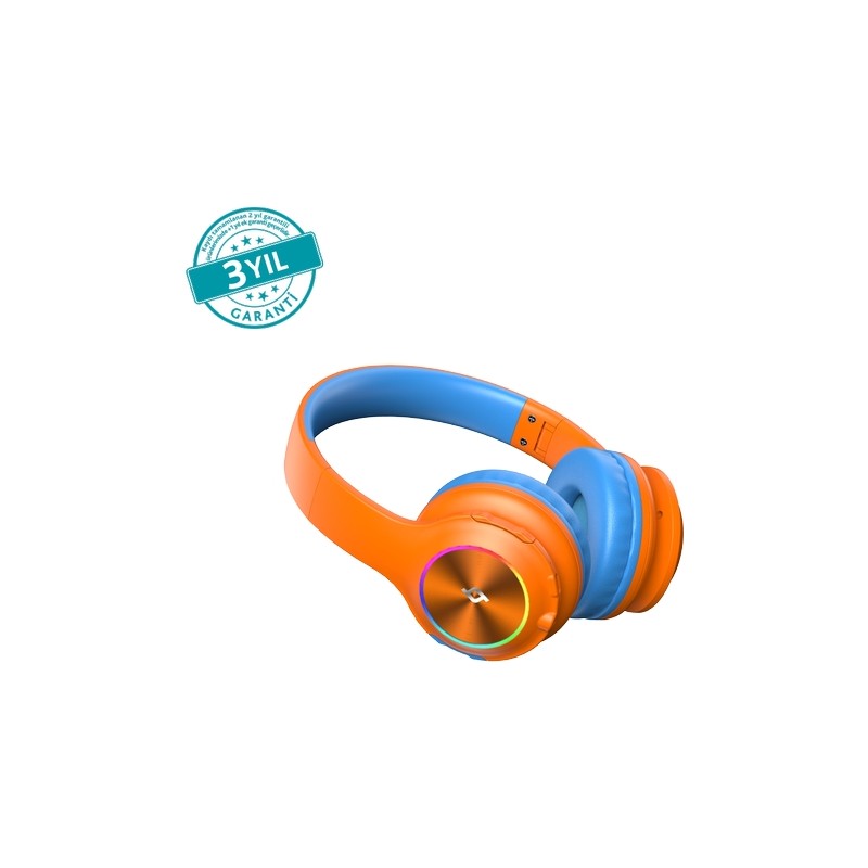 Ttec Soundbuddy Funled LED Işıklı Kulaküstü Kablosuz Bluetooth Çocuk Kulaklığı Tropik Turuncu 2KM172T - Piinti Fiyat Karşılaştırması