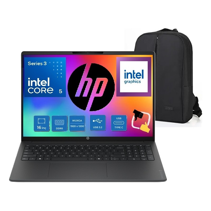 Hp Omnibook Intel Core 5 315 16 GB Ram 512 GB SSD 16" Windows 11 Pro Taşınabilir Dizüstü Bilgisayar DX9T1EA + Snertech Çanta - Piinti Fiyat Karşılaştırması