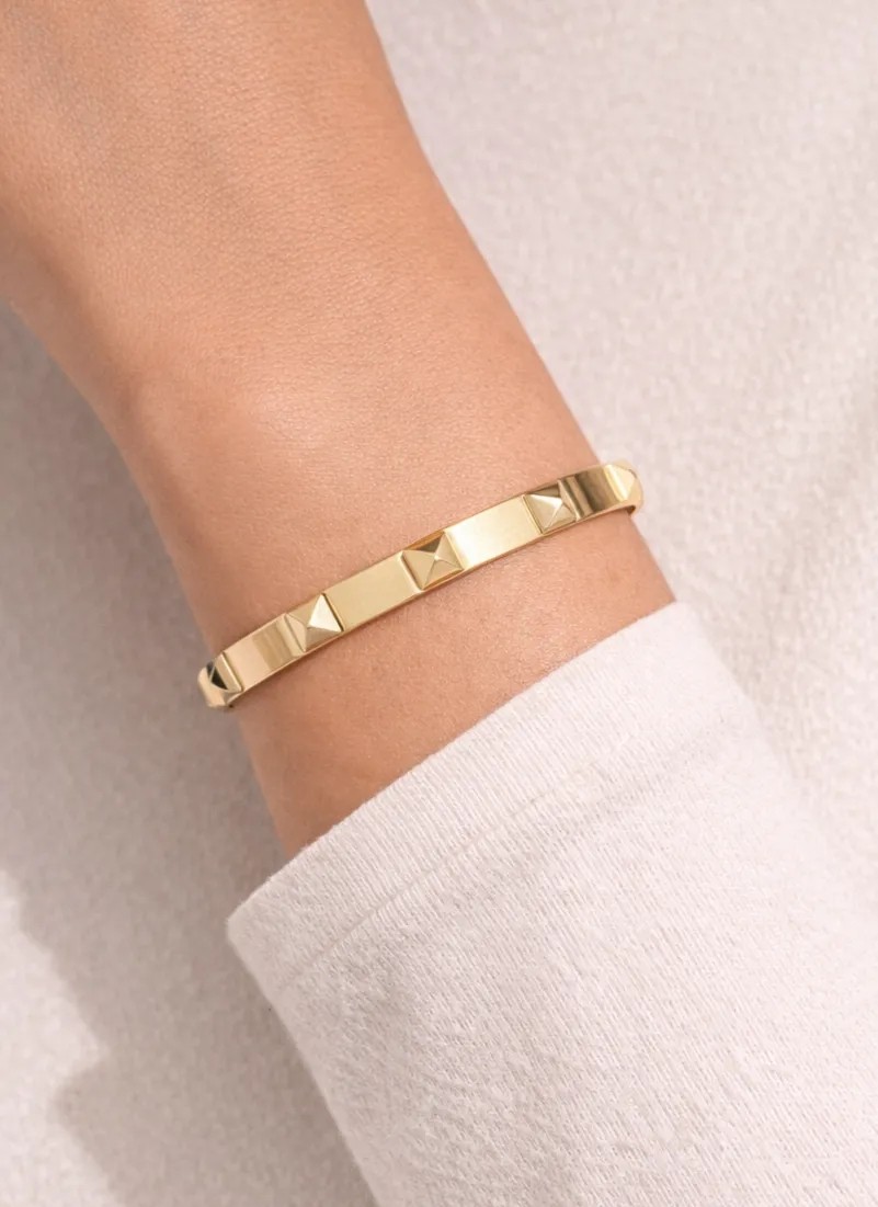 Kızılay Kuyumcusu 22 Ayar Altın Piramit Modeli Kelepçe Bilezik 12.32 gr KLP1670