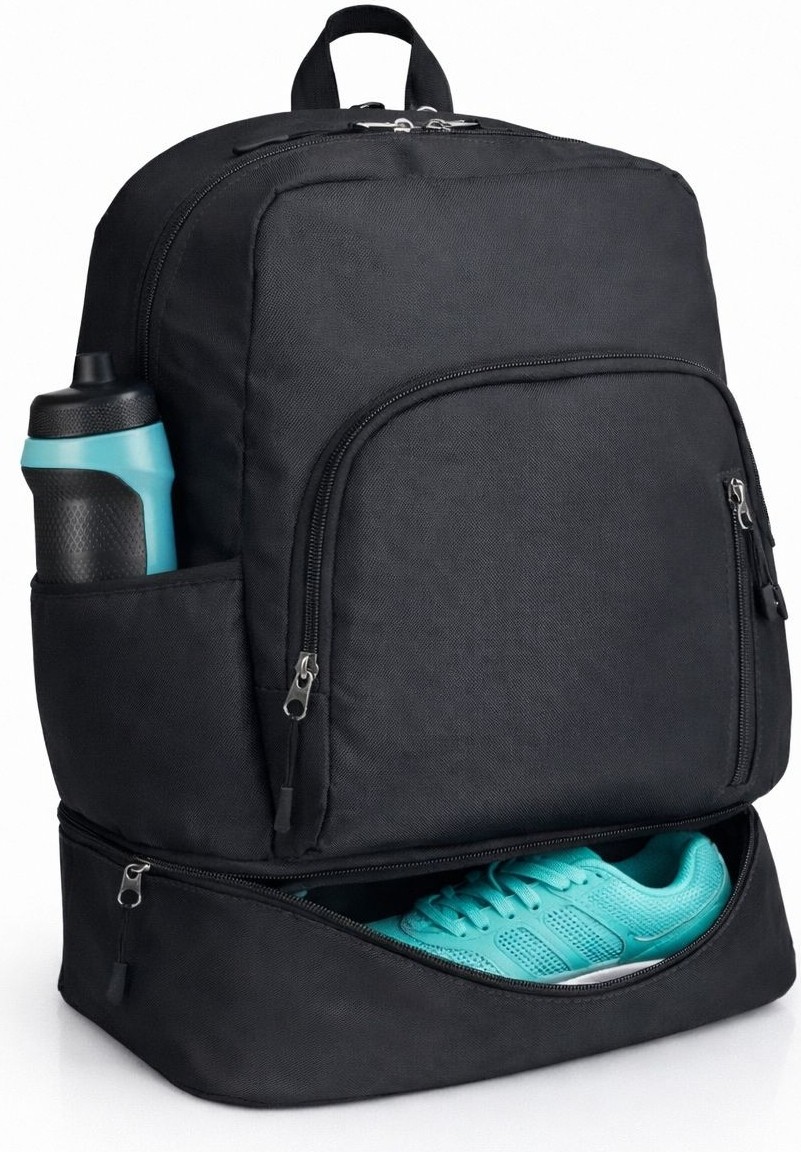 Bambus Home Spor Sırt Çantası - Ayakkabı Bölmeli , Tablet, Telefon Bölmeli , Su Geçirmez Sırt Çantası görsel 8