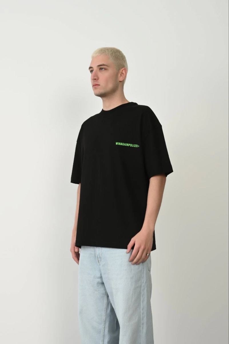 Fantastik Store Erkek Baskılı T-Shirt Kısa Kol Bisiklet Yaka Rahat Kalıp Tişört - Siyah
