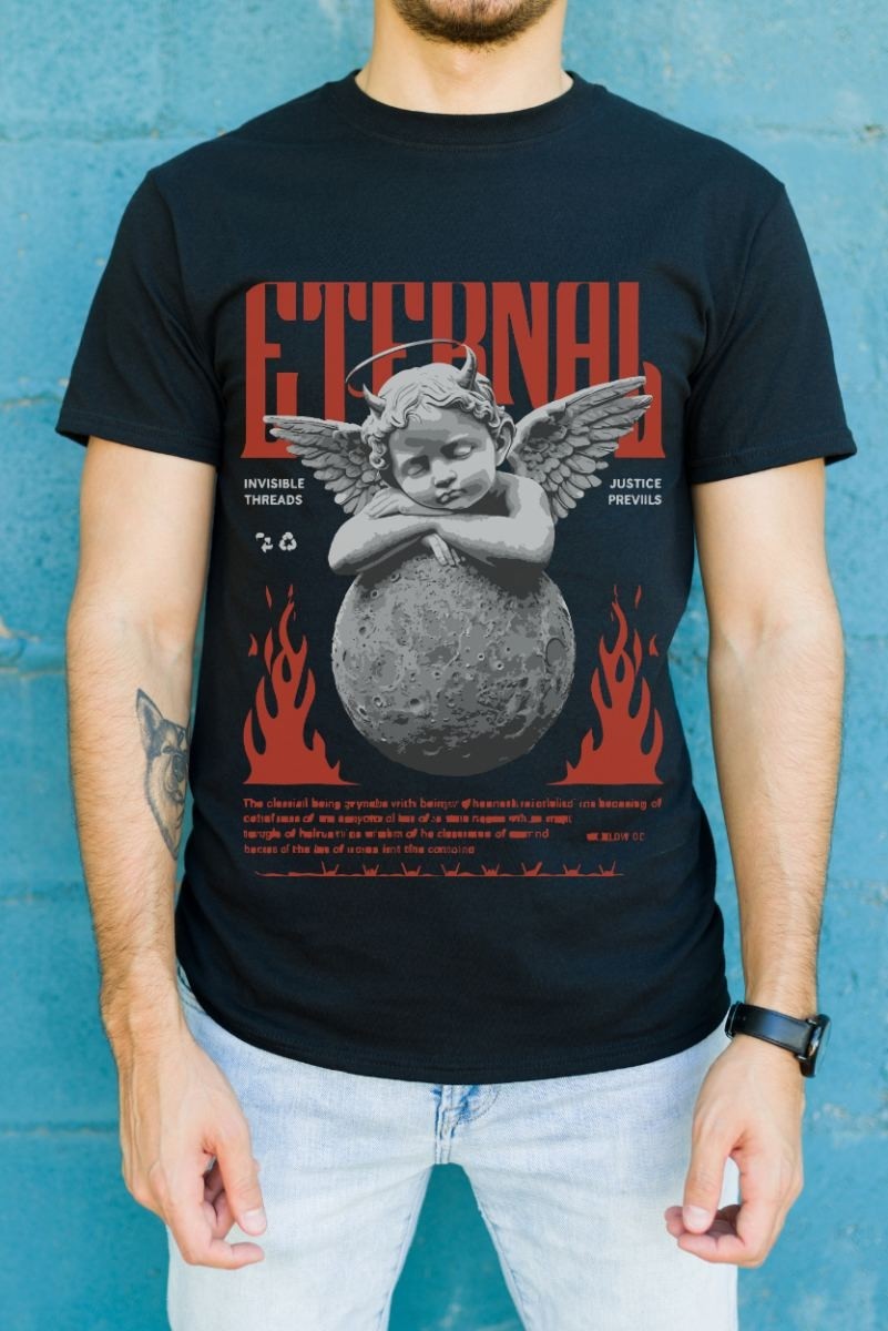 Fantastik Store Unisex Oversize 24/1 Penye Dtf Baskılı Tişört - DTF86 görsel 2