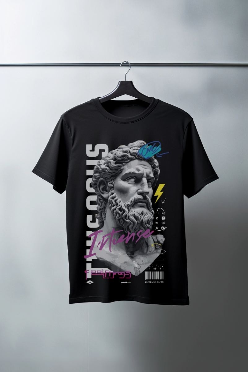 Fantastik Store Unisex Oversize 24/1 Penye Dtf Baskılı Tişört - DTF98