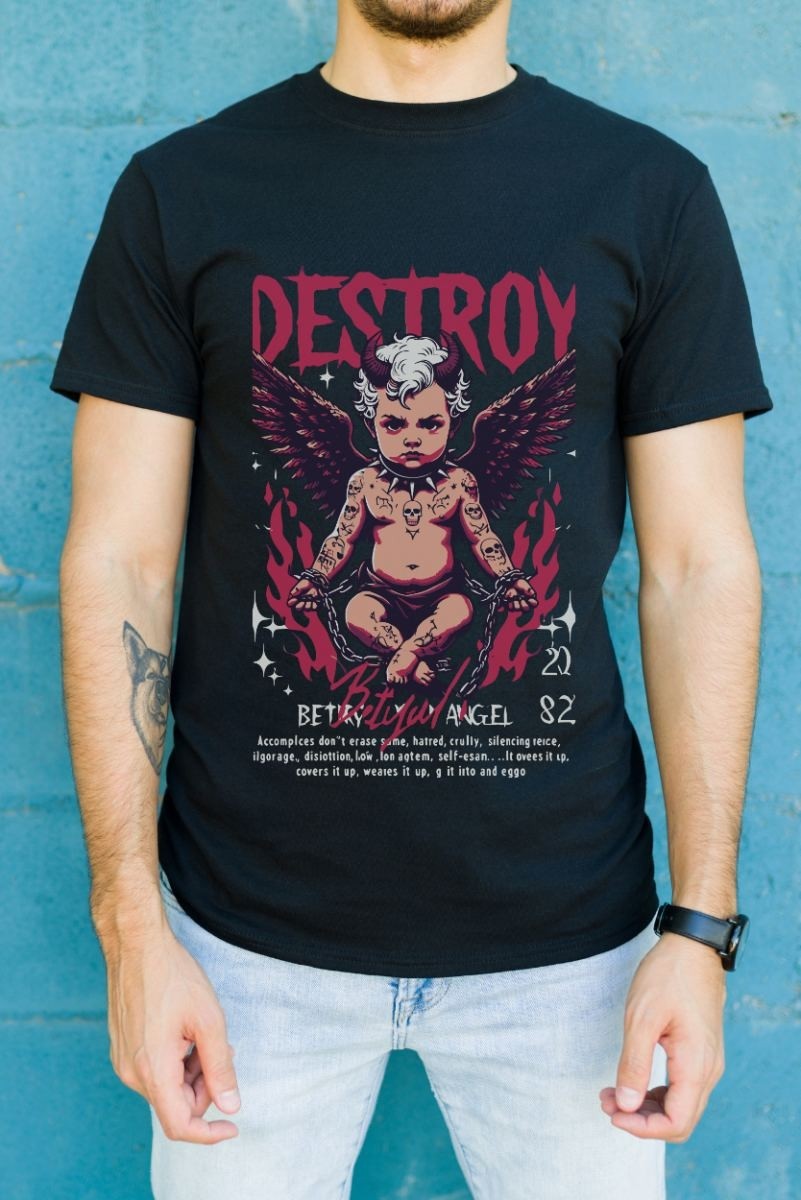 Fantastik Store Unisex Oversize 24/1 Penye Dtf Baskılı Tişört - DTF144 görsel 2