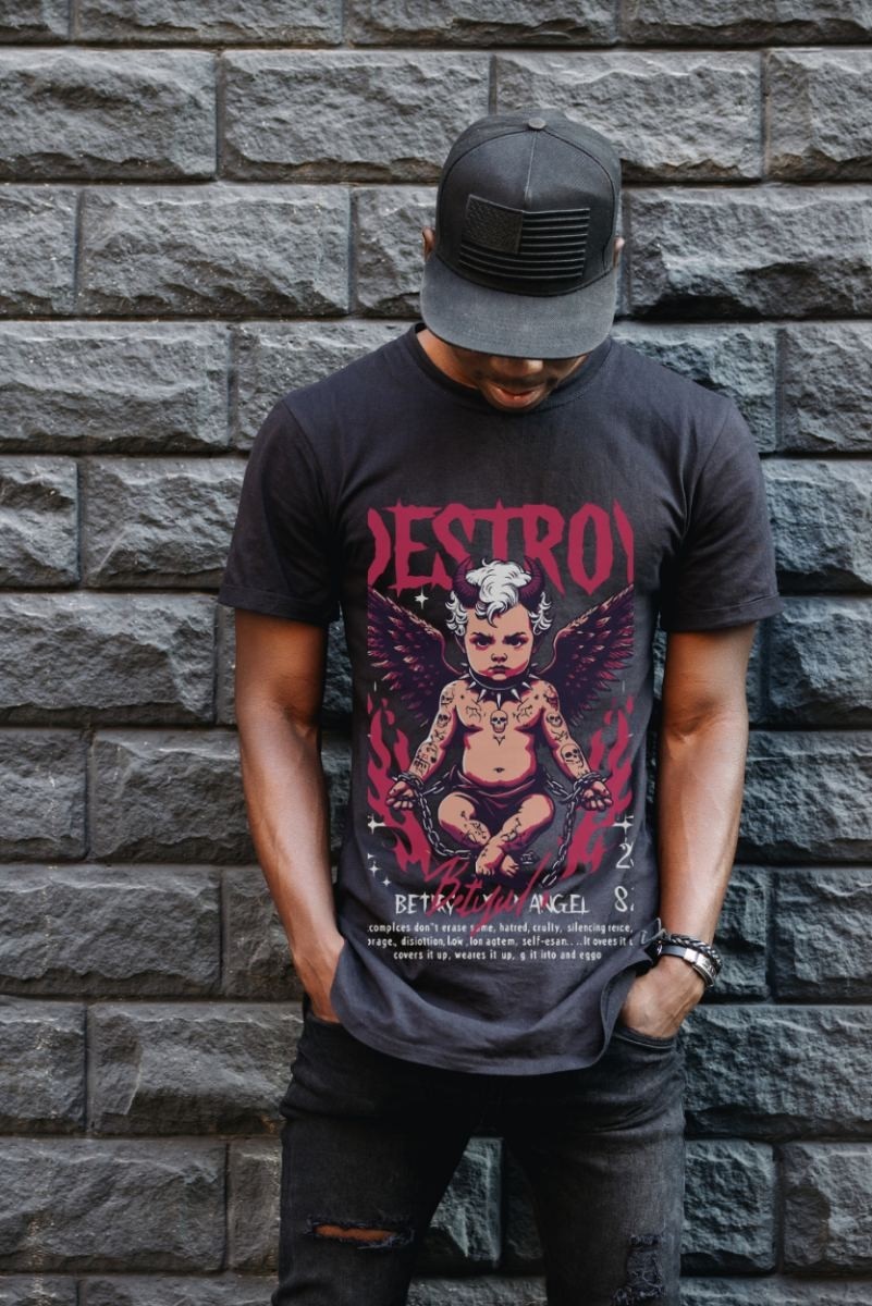 Fantastik Store Unisex Oversize 24/1 Penye Dtf Baskılı Tişört - DTF144 görsel 3