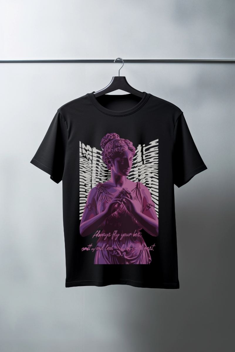 Fantastik Store Unisex Oversize 24/1 Penye Dtf Baskılı Tişört - DTF97