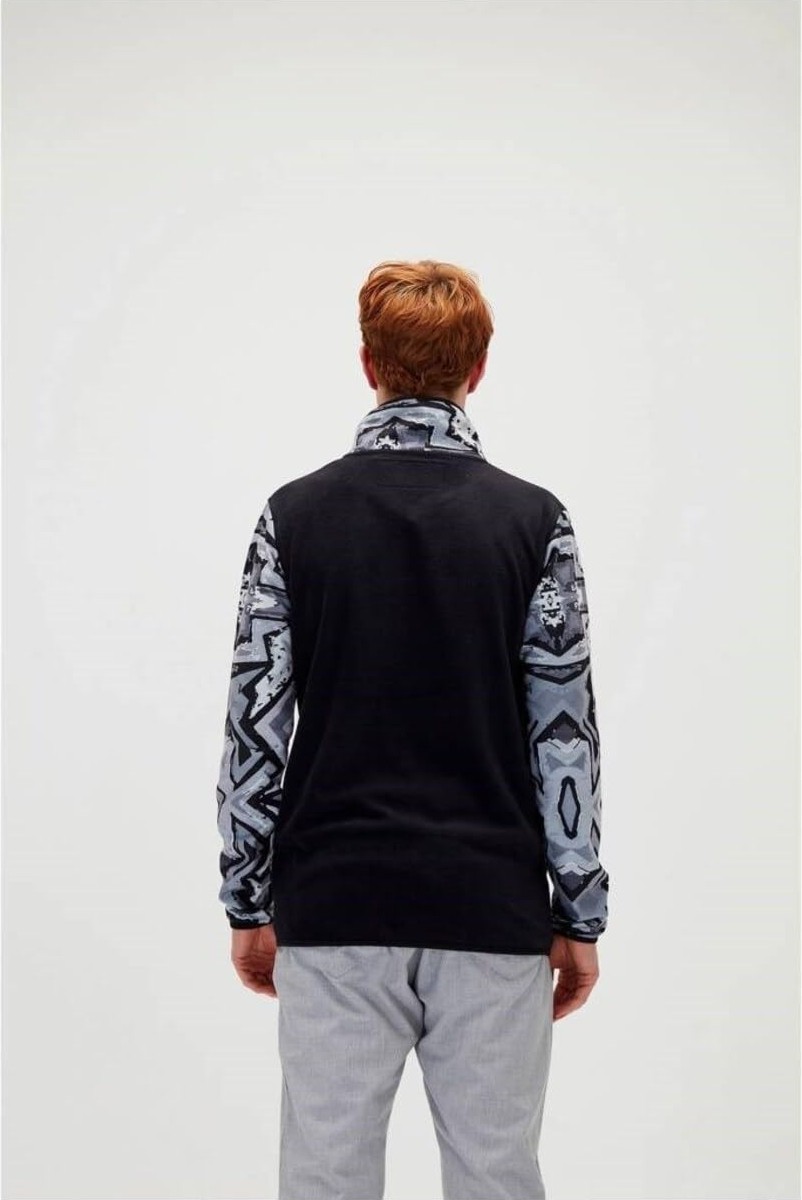 Die Grup Bad Bear Mirage Half Zip Erkek Siyah Sweatshirt, L, 210221007-NGT görsel 3