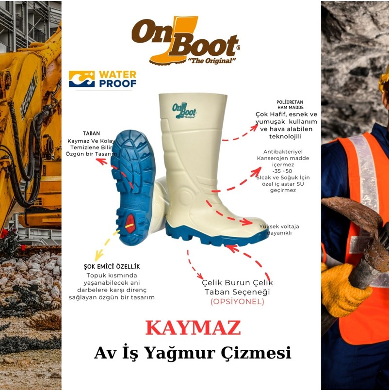 Onboot Uzun Soğuk Sıcak Geçirmez,su Geçirmez Kaymaz Tabanlı Iş Av ve Yağmur Çizmesi 1001 görsel 3