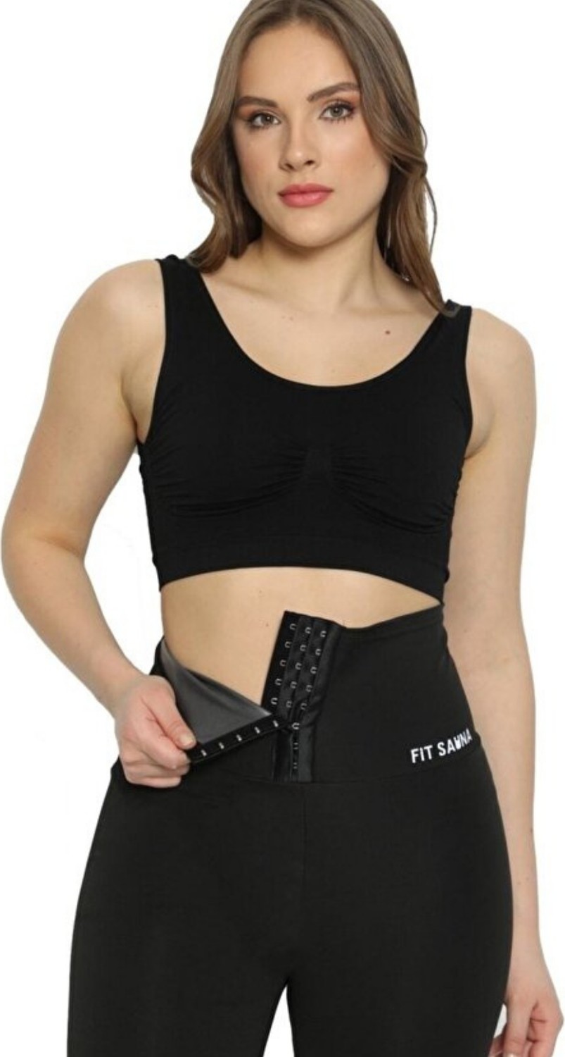 Fit1beden Yüksek Bel Agraflı Inceltici Sıkılaştırıcı Ayarlanabilir Agraf Kopçalı Sauna Termal Tayt görsel 3