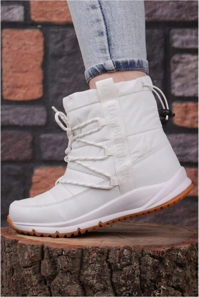 Hammer Jack Beyaz Hammer Jack Belo Zenne Kadın Bot 101 21620-Z-2022 Rahat Yürüyüş ve Trend Moda Tasarımı görsel 6