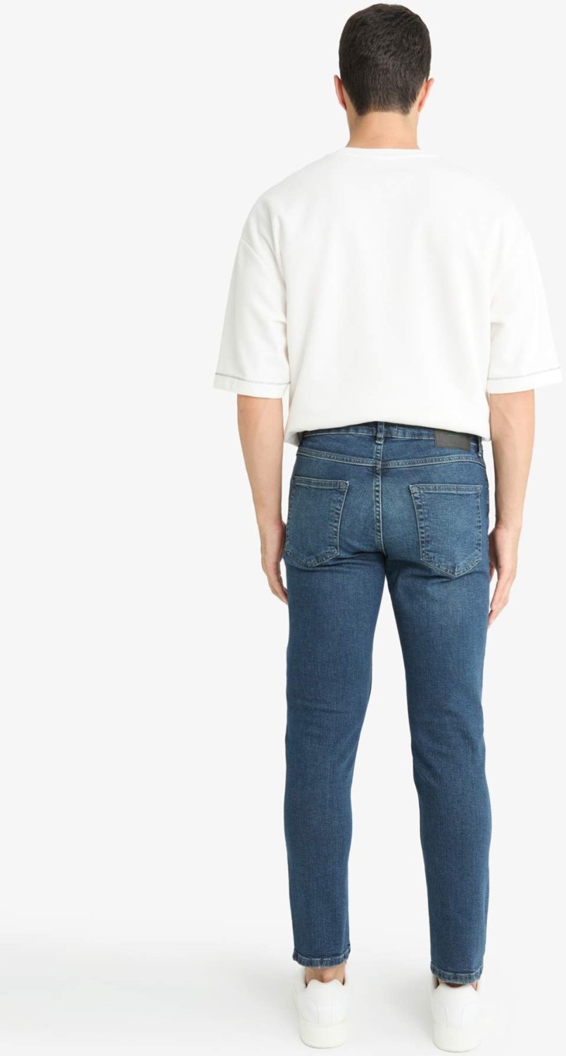 DeFacto Pedro Slim Fit Dar Kalıp Normal Bel Dar Paça Jean Pantolon G2235AX25AU görsel 7