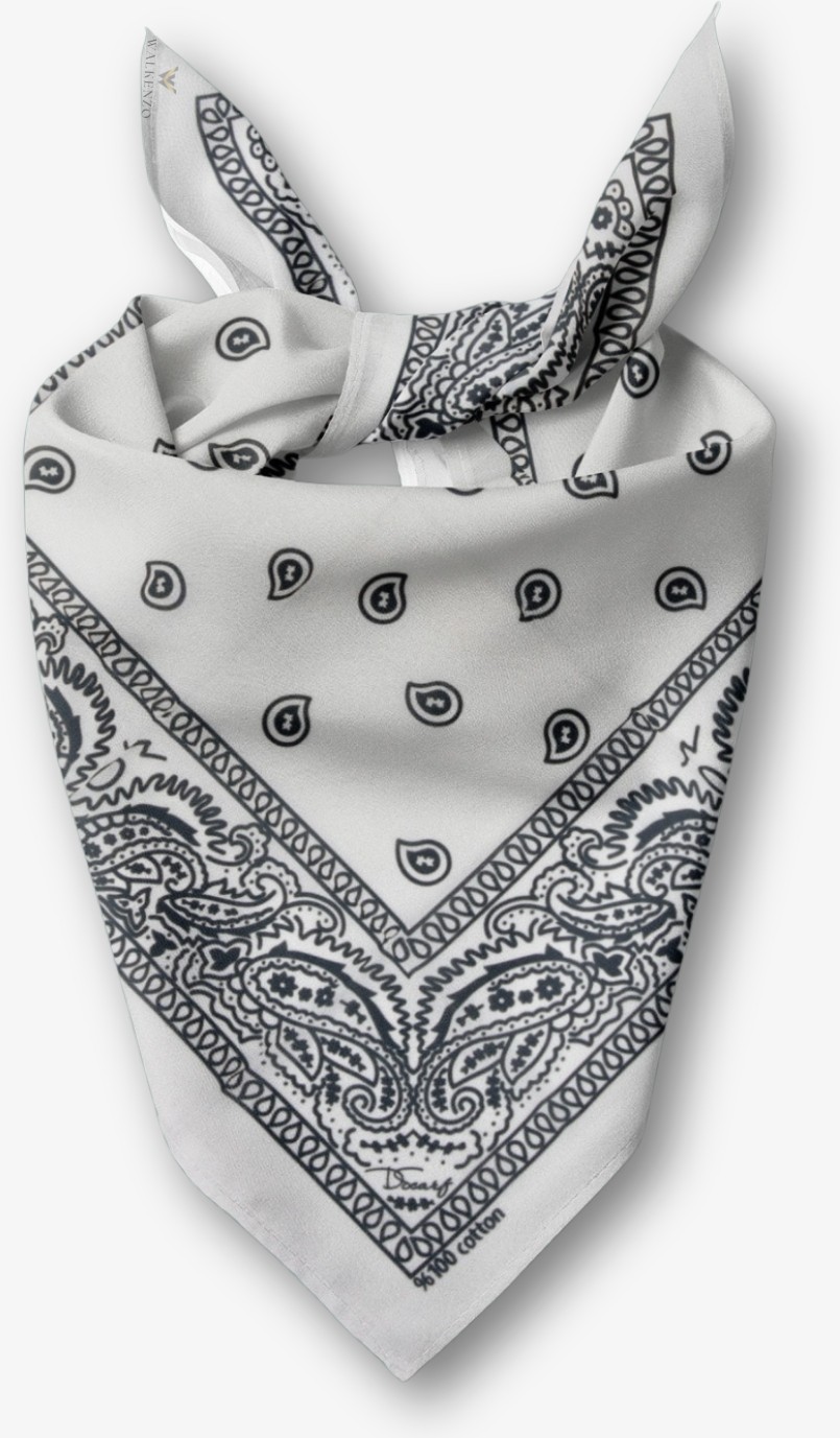 Walkenzo Paisley Desen %100 Pamuklu Çok Amaçlı Bandana Fular