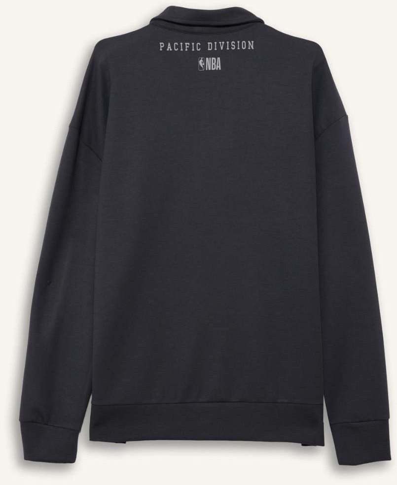 DeFacto NBA Golden State Warriors Boxy Fit Polo Yaka Skuba Dalgıç Kumaş Sweatshirt F6974AX26SP görsel 6