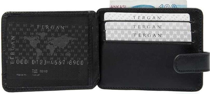 Tergan S1KK00001533-U89 Deri Erkek Kredi Kartlık - SİYAH görsel 8