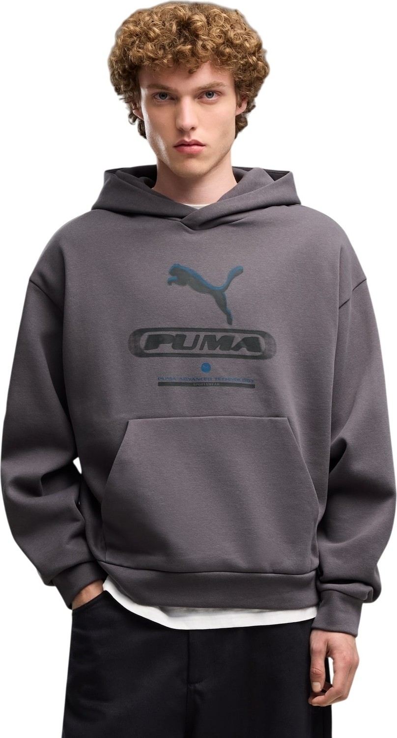 Puma Sport Street Boxy Graph Gri Erkek Sweatshirt