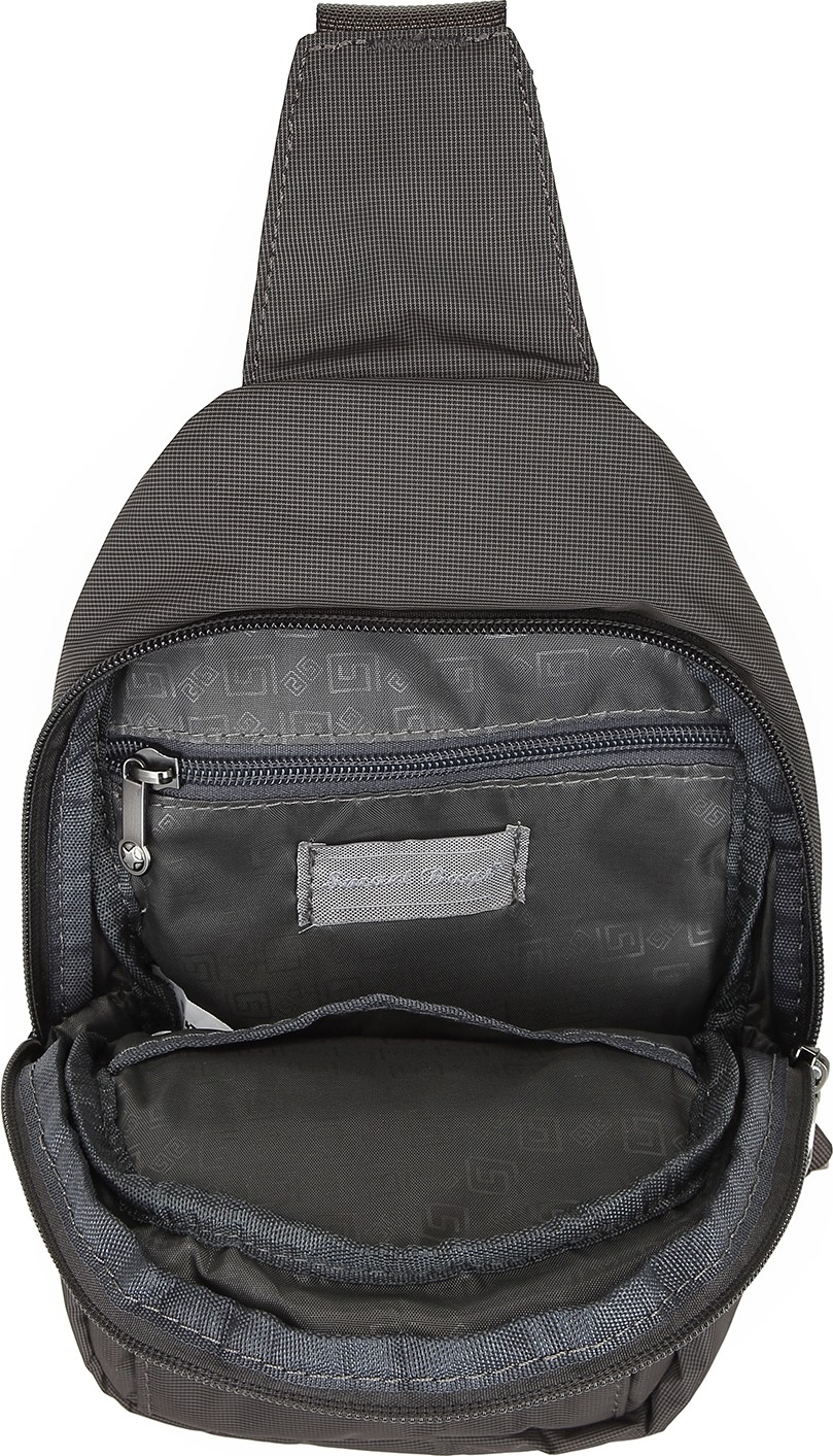 Smart Bags Smart Unisex Body Bag Tasarım Vücut Sırt ve Göğüs Çantası Ayarlanabilir Askılı Gri görsel 4