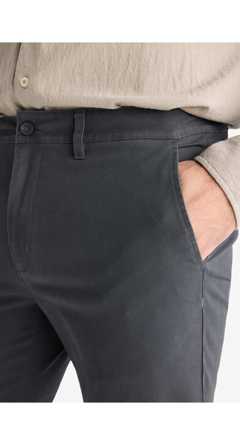 DeFacto Regular Fit Normal Kesim Cepli Düz Paça Chino Pantolon D7349AX25AU görsel 6