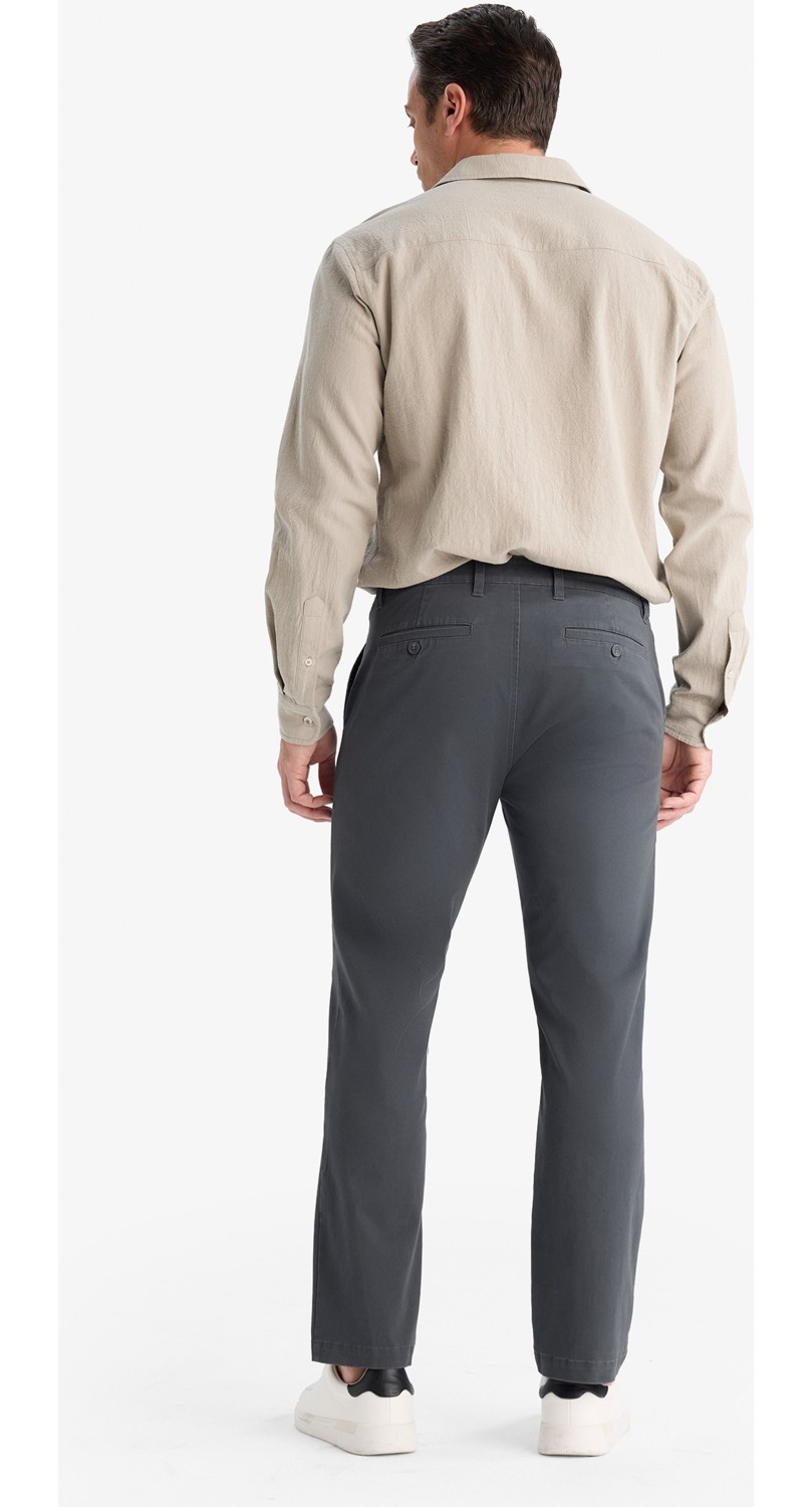 DeFacto Regular Fit Normal Kesim Cepli Düz Paça Chino Pantolon D7349AX25AU görsel 7